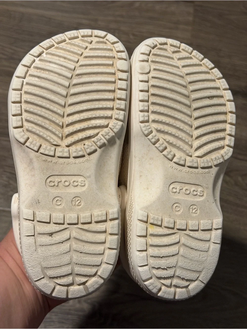 CROCS Classic Clog in White Pearl Toddler Girl 12